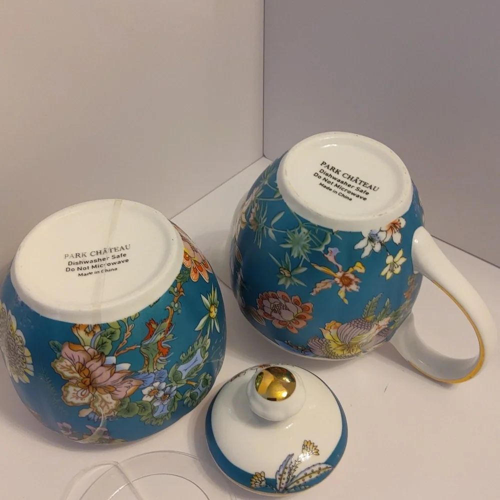 Park Chateau Sugar Bowl W/ Lid & Creamer Set, NWOT